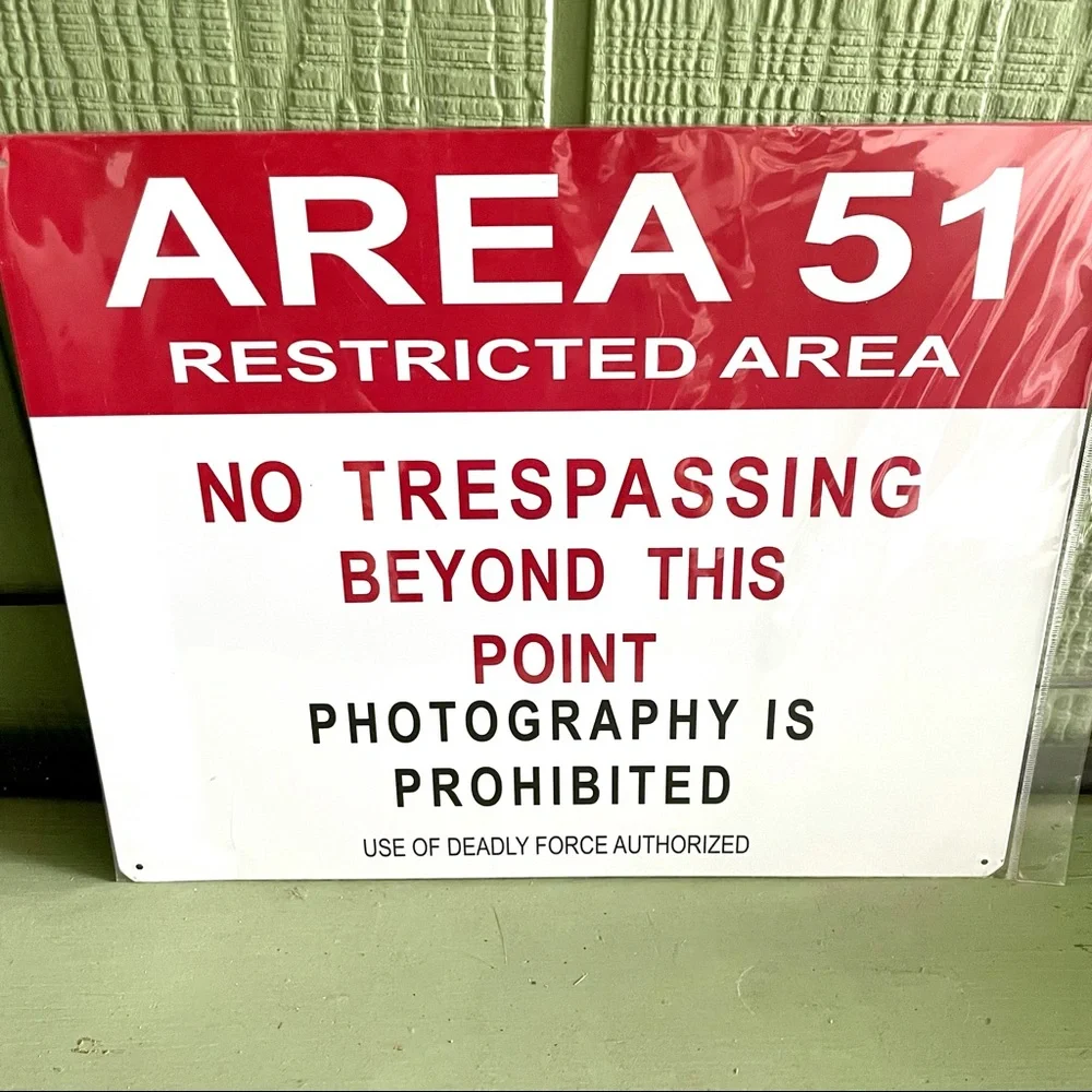 NEW Area 51 Metal Sign